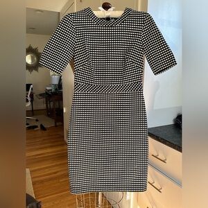 Banana Republic gingham bi-stretch sheath dress, NWOT, size 0, MSRP $148